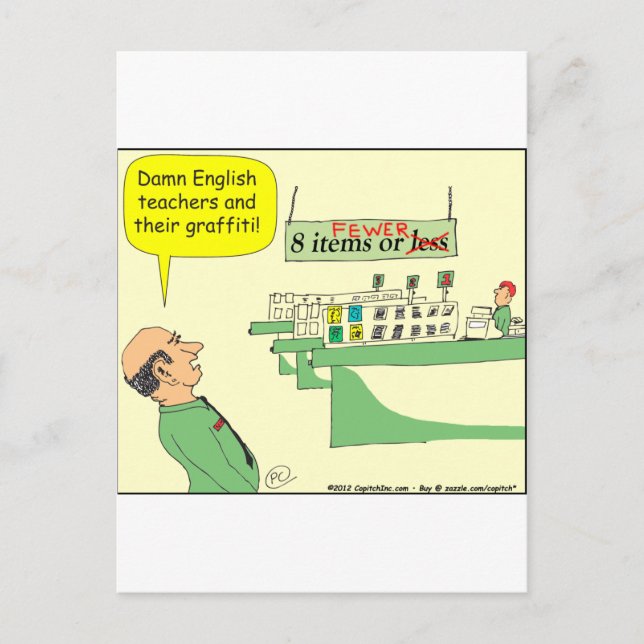 278 Engelsk lärarTecknad i färg Vykort (Framsida)