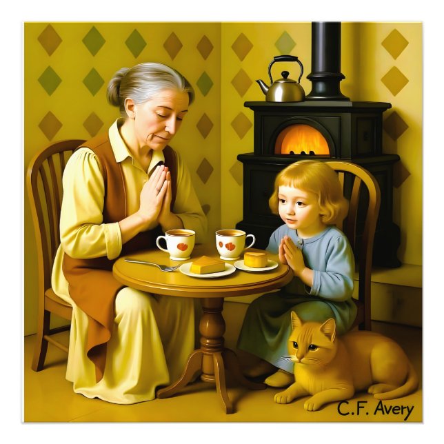 27.03" x 27.03" Grandma's House Fototryck (Framsidan)