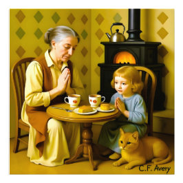 27,03" x 27,03" Mormors Hus Fototryck