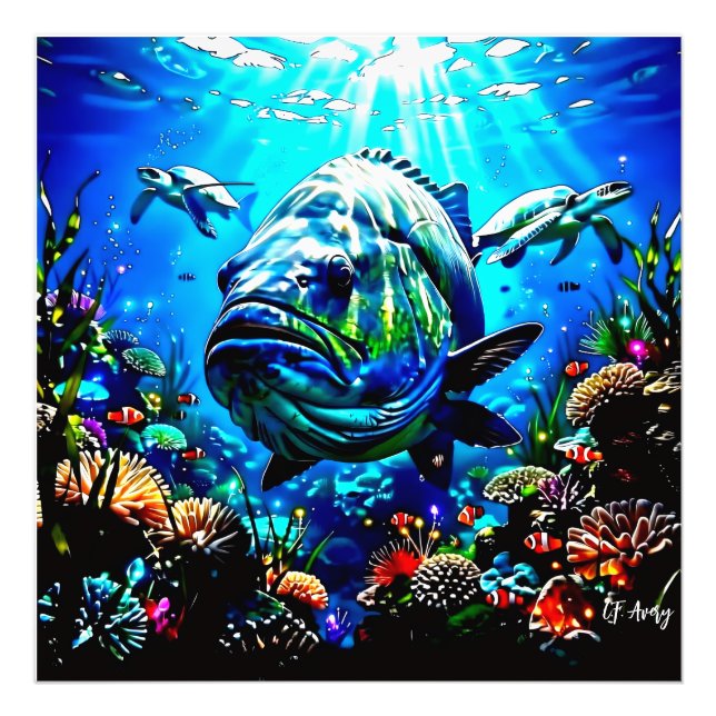 27.03" x 27.03 Ocean View Fototryck (Framsidan)