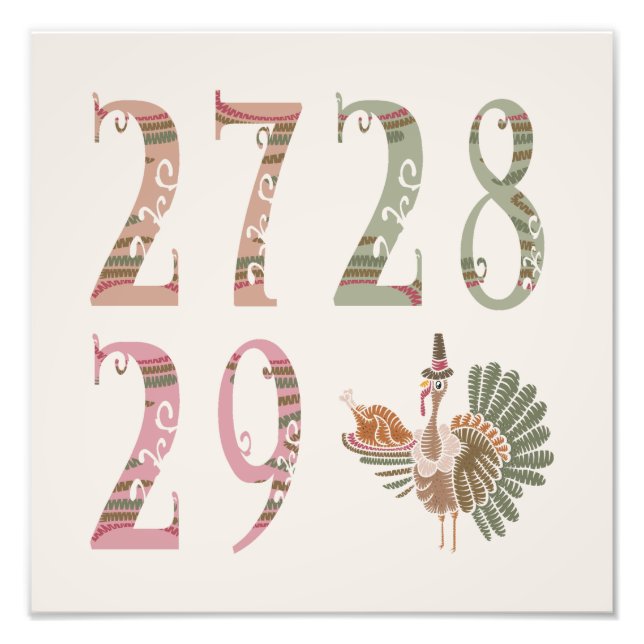 27 28 29 Turkey | Community Sharing of Blessings Fototryck (Framsidan)