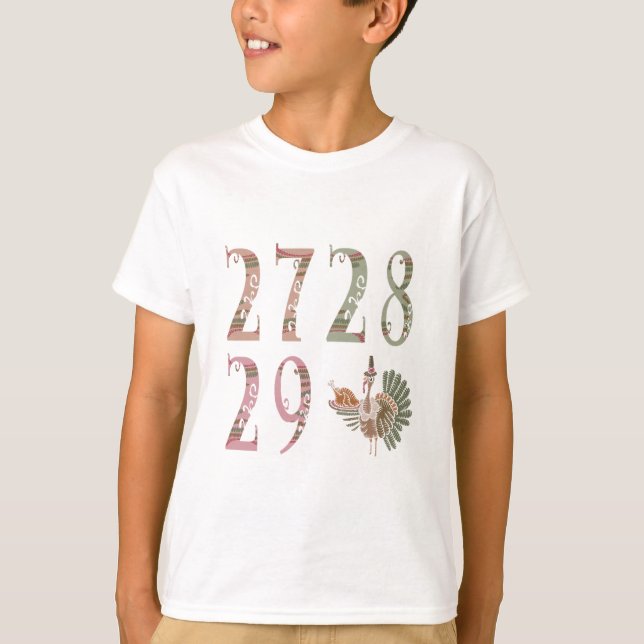 27 28 29 Turkey | Community Sharing of Blessings T Shirt (Framsida)