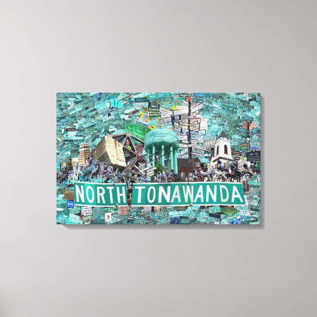 27,50" x 17,75 Sträckt canvas - NT:s gator (Framsida)