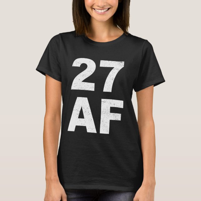27 AF T-Shirt - 27:e födelsetalen Shirt Manar Wome (Framsida)