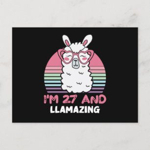 27 år födelsedags Llamazing 27-års födelsedag Llam Vykort
