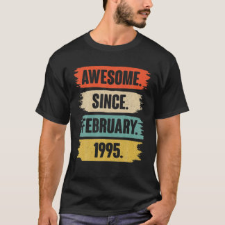27 år gammal gåva - Fantastisk sedan februari 1995 T Shirt