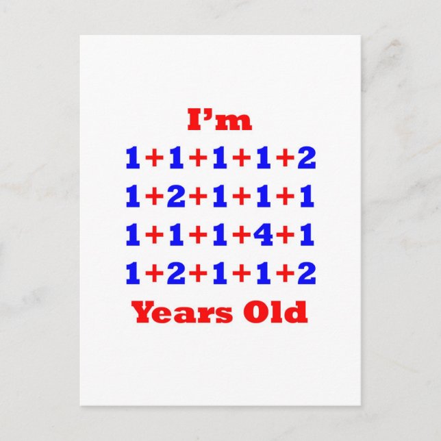 27 år gammal! vykort (Framsida)