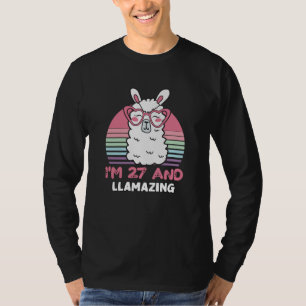 27-årig dagslamazing 27:e födelsedagsllama t shirt