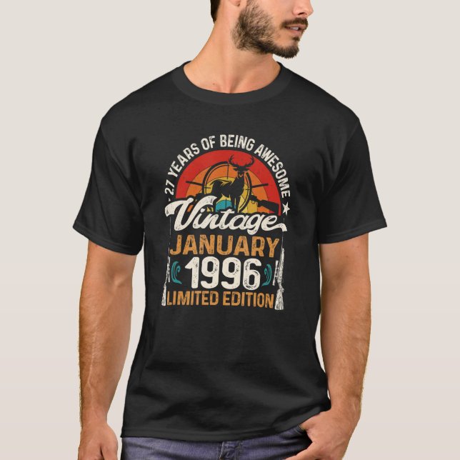 27-åriga jaktjägare i Hjorten januari 1996 27 T Shirt (Framsida)
