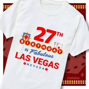 27-årsfirande Las Vegas välkomstskylt Party Squad T Shirt