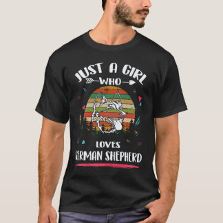 27 Bara en tjej som älskar tyska herdar T Shirt