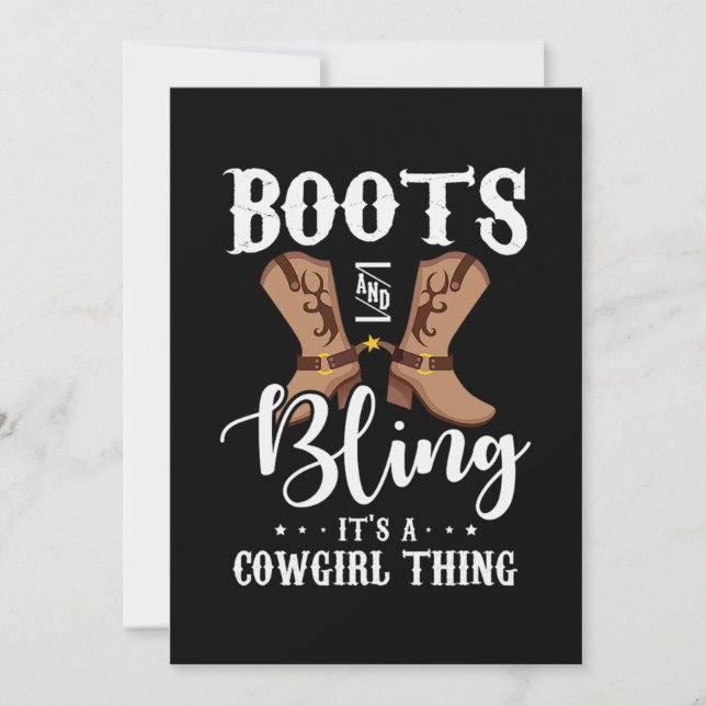 27.Boots And Bling Its A Cowgirl Thing Spara Datumet (Framsida)