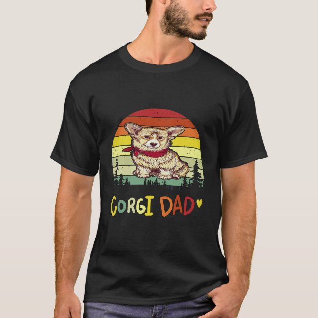 27 Corgi Pappa Corgi T Shirt (Framsida)
