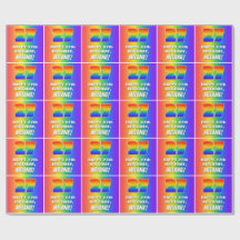 27:e födelsedag: färgfull, Roligt Rainbow Mönster