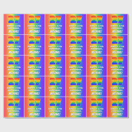27:e födelsedag: färgfull, Roligt Rainbow Mönster  Presentpapper