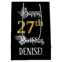 27:e födelsedag ~ Finare skript; Faux Guld, Namn