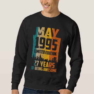 27:e födelsedagen 27 år Fantastisk sedan maj 1995 Lång Ärmad Tröja