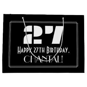 27:e födelsedagen ~ Art Deco Inspired Titta "27" +