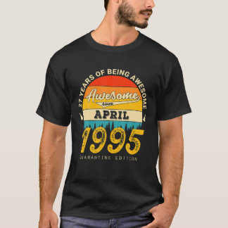 27:e födelsedagen Retro April 1995 Karantän 27 år T Shirt