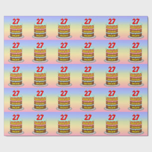 27:e födelsedagen: Roligt Cake and Candles + Custo Presentpapper