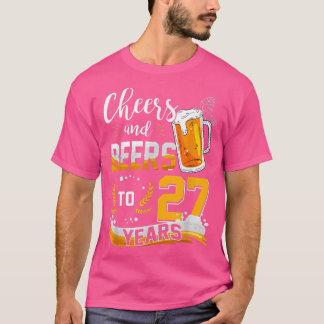 27:e födelsedagstjuren och Öl till 27 år födda i T Shirt