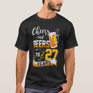 27:e födelsedagstjuren och Öl till 27 år födda i T Shirt