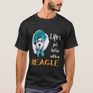 27 Livet är bara bättre med en Beagle T Shirt