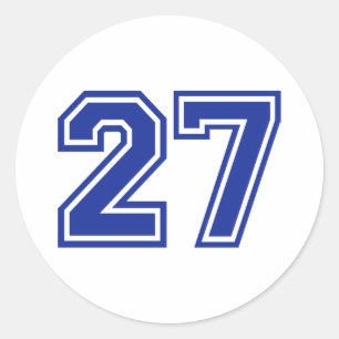 27 - numrera runt klistermärke