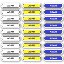 27 Personligt Namn bricka - Anpassningsbar School  Klistermärken