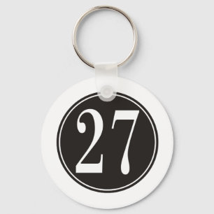 #27 Svart cirkel Nyckelring
