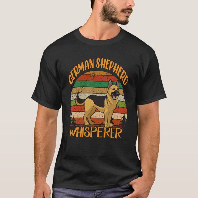 27 Tysk Shepherd Viskare Tysk Shepherd T Shirt (Framsida)