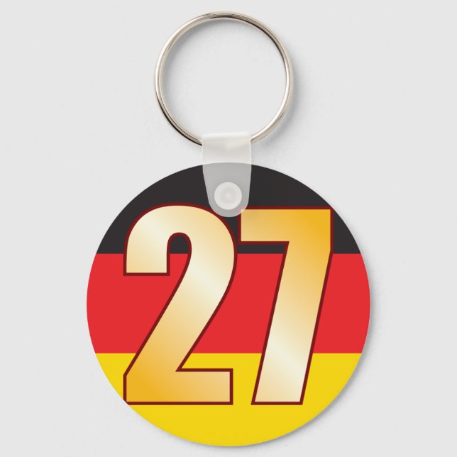 27 TYSKLANDA Guld Nyckelring (Framsida)