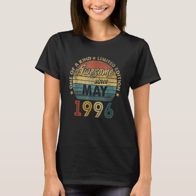 27 Yr Old Awesome Since May  1996 27th Bday T Shirt (Framsida)
