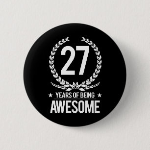 27th Födelsedag (27 år av att vara enorma) Knapp