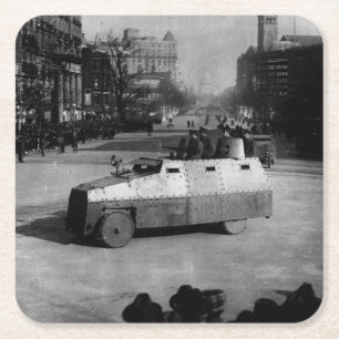 27th Mars 1917: Den armerade fordonskvadronen Underlägg Papper Kvadrat