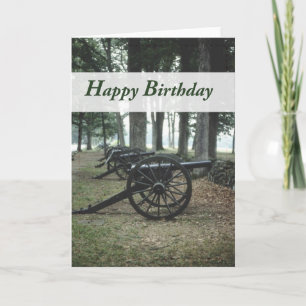 2809 Canons Civil Krig Birthday Kort