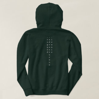 2838 Utforskande Grönt Hoodie
