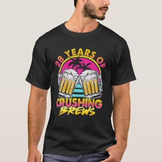 28 års krosbrytning Retro 80s 90s öl 28:e T Shirt