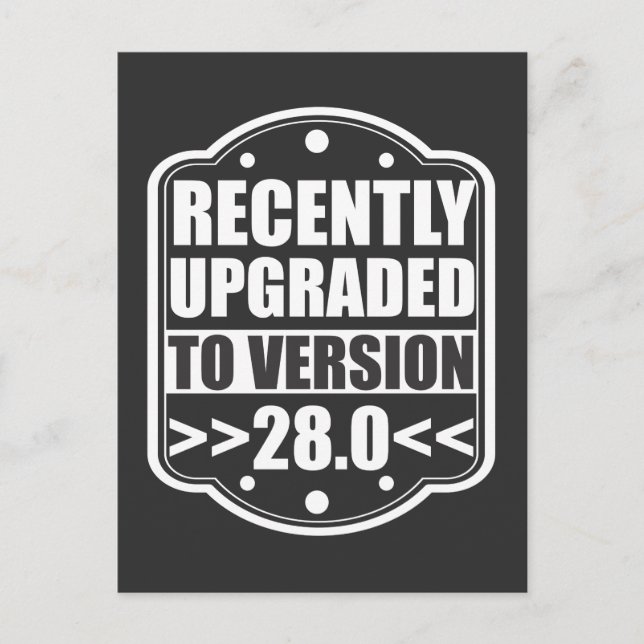 28-årsdag 28 år gammal 1991 Födelsedagsfest Vykort (Framsida)