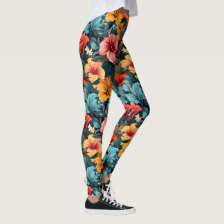 #28-Blommönster Leggings
