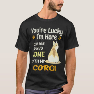28 Du är Lycklig Corgi T Shirt