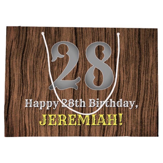 28:e födelsedag: Land Western Inspired Titta, Namn (Baksidan)