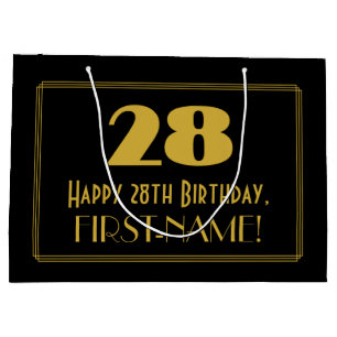 28:e födelsedagen - Art Deco Inspired Titta "28" o