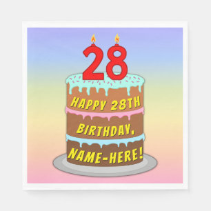 28:e födelsedagen: Roligt Cake and Candles + Anpas Pappersservett
