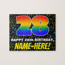 28:e födelsedagen - Roligt, färgstarka musiksymbol