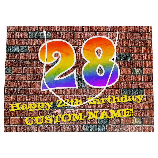 28:e födelsedagen: Roligt, Graffiti-Inspired Rainb (Framsidan)