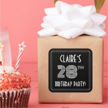 28:e Födelsedagsfesten: Art Deco Stil & anpassat n