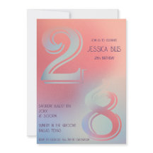 28:e födelsedagsinbjudan