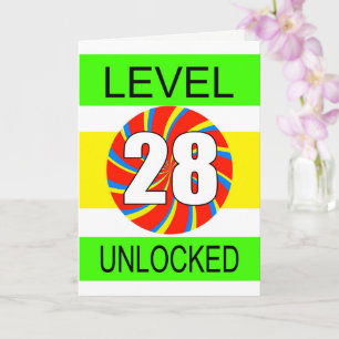 28:e födelsedagsspelaren kort