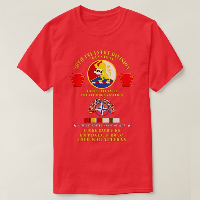 28:e Inf Div Nato Goppingen Tyskland med KALL SVC  T Shirt (Design framsida)